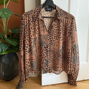 Brown Leo blouse from The Kooples